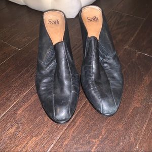 Sofft Black Leather Clog